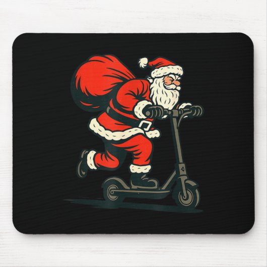 Tapis De Souris Santa Riding Electric Scooter (Devant)