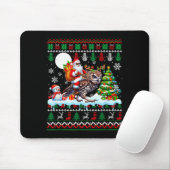Tapis De Souris Santa Riding Reindeer Owl Sweater Xmas Tree Snowma (Avec souris)