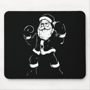 Tapis De Souris Santa Santa, Boxeur Boxe Kickboxing Noël Mar