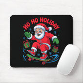 Tapis De Souris Santa Skater Skateboarding Lover Funny Christmas X (Avec souris)