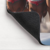 Tapis De Souris Santas Chevaux de Neige de Noël, (Coin)