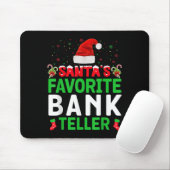 Tapis De Souris Santa's Favorite Bank Teller Christmas Matching Co (Avec souris)