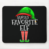 Tapis De Souris Santa's Favorite Elf Group Matching Family Christm (Devant)