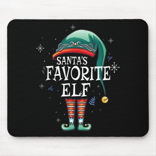 Tapis De Souris Santa's Favorite Elf The Matching Elf Family For C (Devant)