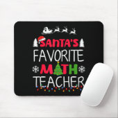 Tapis De Souris Santa's Favorite Math Teacher Christmas Mathematic (Avec souris)