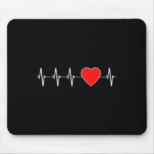Tapis De Souris Santé Carburant Ekg Cardiopathie rouge Sensibilisa