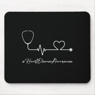 Tapis De Souris Santé cardiaque Stéthoscope de sensibilisation à l