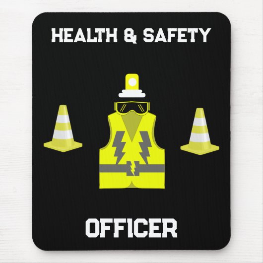Tapis De Souris Santé Et Sécurité Drôle | NEBOSH | Officier (Devant)