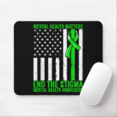 Tapis De Souris Santé mentale Sensibilisation à la santé mentale M (Avec souris)