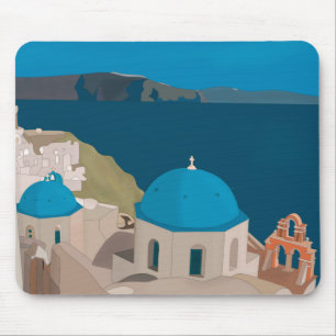 Tapis De Souris Santorin Grèce