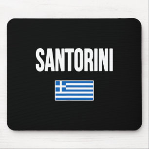 Tapis De Souris Santorin Grèce Drapeau Grec Souvenir Vacances
