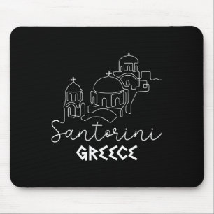 Tapis De Souris Santorin Grèce Voyage Destination Été Famille