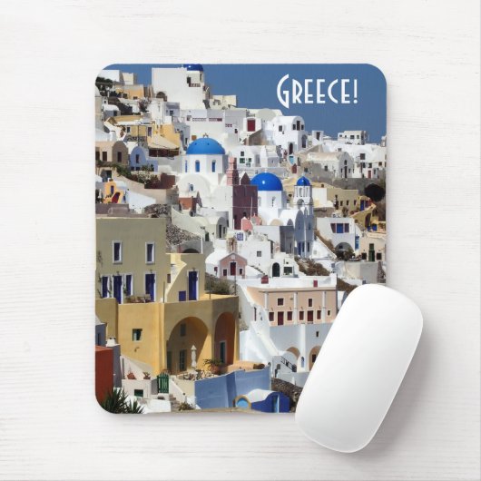 Tapis De Souris Santorini, Grèce (Avec souris)