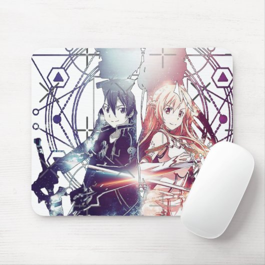 TAPIS DE SOURIS SAO KIRITO ASUNA (Avec souris)