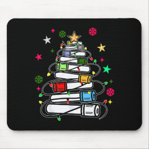 Tapis De Souris Sapin de Noël de tube de sang Technicien en phlébo