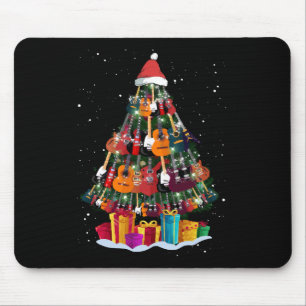 Tapis De Souris Sapin de Noël drôle en guitare 