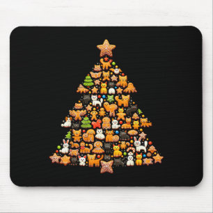 Tapis De Souris Sapin de Noël en pain d'épices Drôle d'animation e