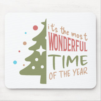 Tapis De Souris Sapin de Noël pastel