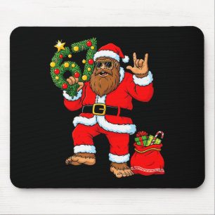 Tapis De Souris Sapin de Noël Santa Bigfoot Sasquatch 67 Six Sept