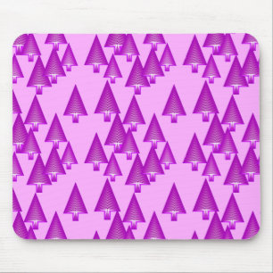 Tapis De Souris Sapins de Noël métalliques modernes - violet