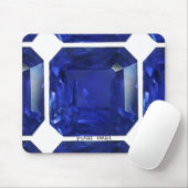 Tapis De Souris Sapphire bleu rectangulaire carré (Avec souris)