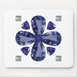 Tapis De Souris Sapphire Diamond Art, Bleu