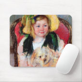 Tapis De Souris Sara avec son chien, Cassatt (Avec souris)