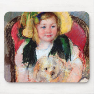 Tapis De Souris Sara avec son chien, Cassatt