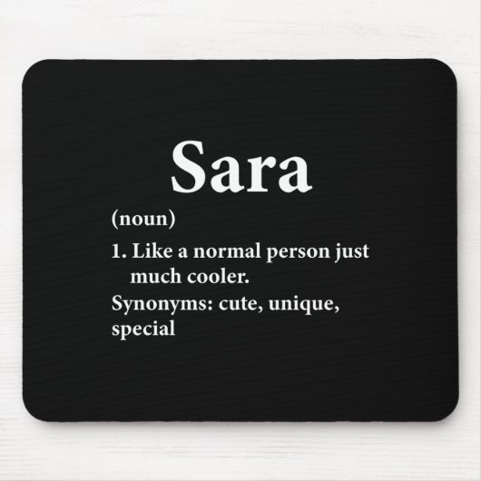 Tapis De Souris Sara Name Definition Funny D  (Devant)