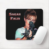 Tapis De Souris Sarah Palin avec le fusil (Avec souris)