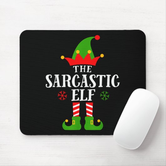 Tapis De Souris Sarcastic Elf Funny Matching Family Group Christma (Avec souris)