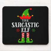 Tapis De Souris Sarcastic Elf Funny Matching Family Group Christma (Devant)