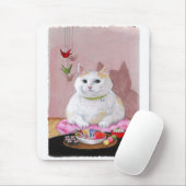 Tapis De Souris Sashimi Kitty de chat de sushi ! (Avec souris)