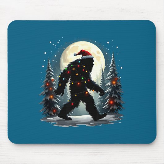 Tapis De Souris Sasquatch 67 Santa Bigfoot Christmas Tree Funny  (Devant)