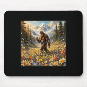 Tapis De Souris Sasquatch dans un champ de fleurs de pissenlit big