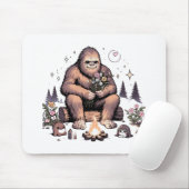 Tapis De Souris Sasquatch tenant des fleurs (Avec souris)