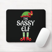 Tapis De Souris Sassy Elf Family Matching Group Noël (Avec souris)