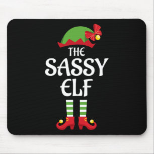 Tapis De Souris Sassy Elf Family Matching Group Noël