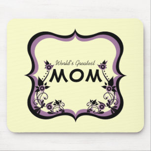 Tapis De Souris Sassy Floral World la plus grande maman Mousepad