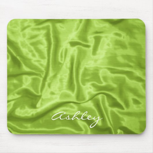 Tapis De Souris Satin Vert - Mousepad Ordinateur (Devant)