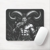 Tapis De Souris Satyre d'hiver cornu — par BurnsInHell (Avec souris)