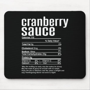 Tapis De Souris Sauce aux canneberges de Noël de Thanksgiving Vale
