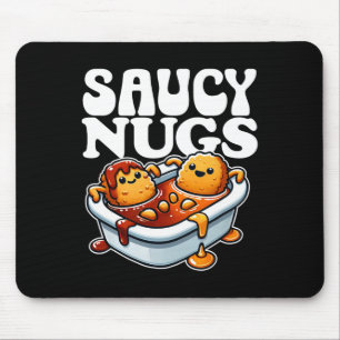 Tapis De Souris Sauce Bbq Saucy Nugs Cartoon Food Drôle Sauce Chic