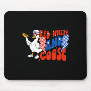 Tapis De Souris Saucisse de canard drôle rouge blanc et sauvage 4