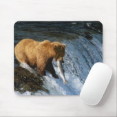 Tapis De Souris Saumon Brown de l'Alaska à Brooks (Avec souris)