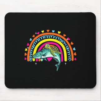Tapis De Souris Saumon de poisson de tortue drôle amateur d'animau