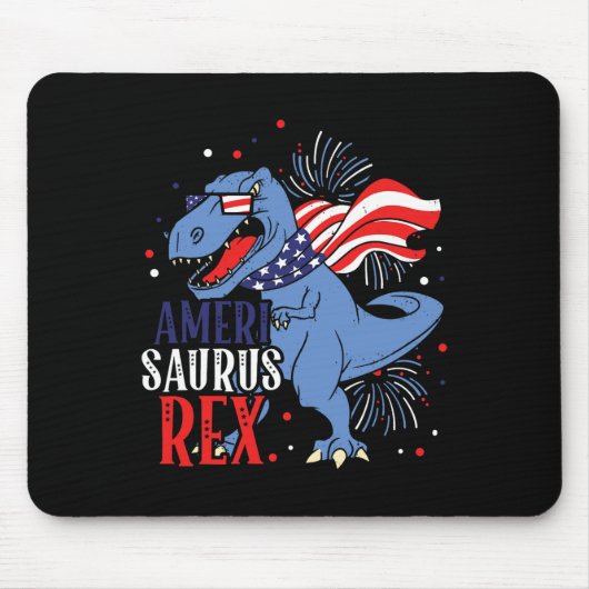 Tapis De Souris Saurus Rex 4 juillet Dinosaur (Devant)