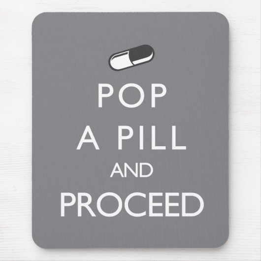 Tapis De Souris Sautez une pilule et procédez (Devant)
