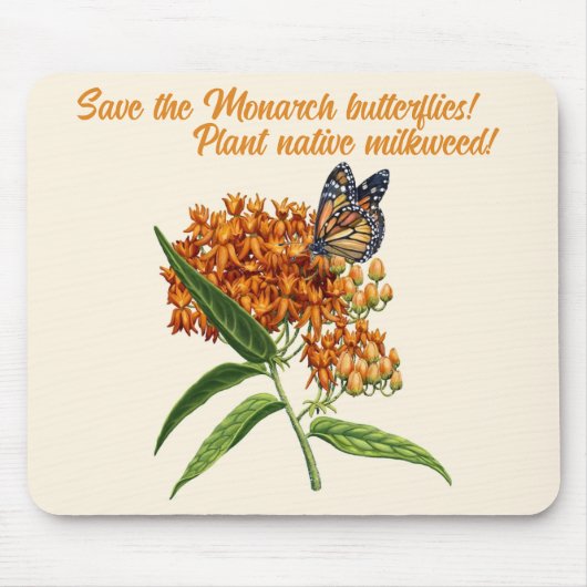 Tapis De Souris Sauver le papillon monarque (Devant)