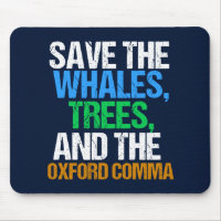 Sauvez la coma d'Oxford amusante